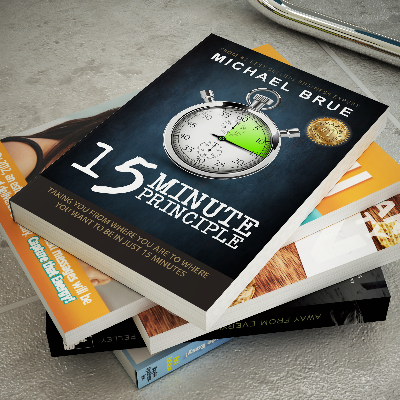 The 15 Minute Principle book cover by Michael Brue